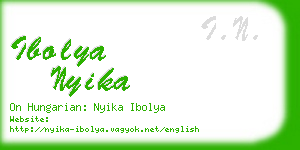 ibolya nyika business card